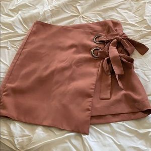 Rust Asymmetrical Skirt